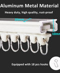 Heavy Duty Ceiling Curtain Track System For Room Dividers And Blockout Curtains 3 To 6 Foot Aluminum Sliding Rail With Anti Rust Finish