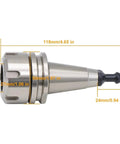 Kick Your CNC Game With This ISO30 ER32 Collet Holder Built Heavy Using 20Crmnti Steel Delivering Flawless G2.5 Balance At 30000 Rpm, measuring 118mm, made for precision milling.