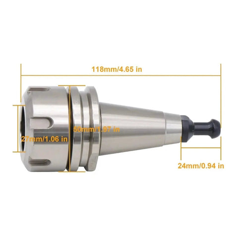 Kick Your CNC Game With This ISO30 ER32 Collet Holder Built Heavy Using 20Crmnti Steel Delivering Flawless G2.5 Balance At 30000 Rpm, measuring 118mm, made for precision milling.