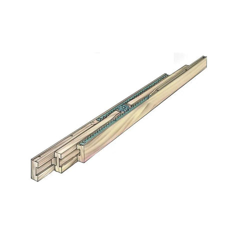 Heavy Duty Twenty Eight Inch Wood Table Extension Slides Packing Slick Rack And Pinion Action for smooth leaf movement.