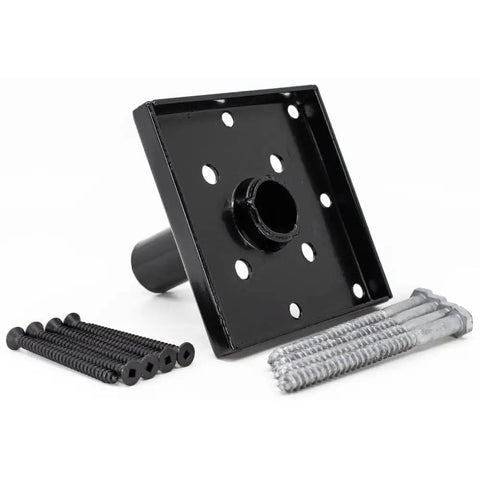 Wood Post Anchor Kit For 4x4 Posts, Galvanized Deck Post Anchors with mounting screws, compatible with concrete and wood decks