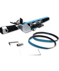 Killer Air Belt Sander For Wood And Metal Crafts Super Lightweight Pneumatic Handheld Tool With Fully Adjustable Multi Angle Sanding Pad.