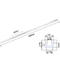 Heavy Duty Aluminum T Slot Slide Slab Jig for Smooth Woodworking Miter Track, 1000mm long, durable anodized finish.