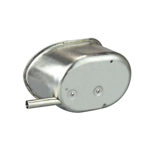 Heavy Duty Stainless Steel Pig Waterer Bowl With Nipple Feeder For Hog Sows Swine And Piglets showing back view with nipple spout.