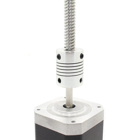 ReliaBot two-piece aluminum flexible coupling, 5–8 mm bore, for NEMA 17 stepper motor shaft