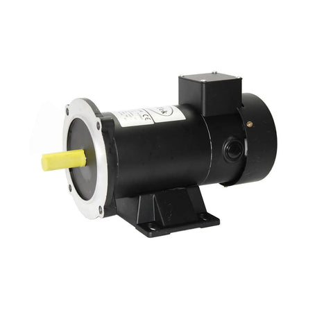 Beefy DC Motor One Quarter HP 56C Frame 90V 1750 RPM TEFC Permanent Magnet Dual Mount, angle view