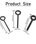 15 Piece Black Hex Dogging Key Kit With Full Loop For Push Rod Panic Exit Equipment displayed with 1/8, 5/32, 7/32 inch sizes