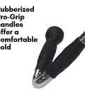 Pro-Grip Multi Bar Cable Attachment With Rubber Grips for seated rows and more, showcasing rubber handles for comfort