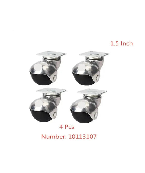 Four Piece Stem Casters Set, 1.5 Inch Square Lightweight Sofa Wheels for Home Furniture