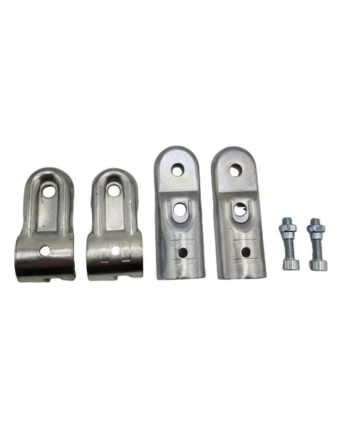Two Pack Adjustable Two Way Pipe Clamp For One Inch Steel Pipe DIY Rack Shelf And Cart Projects Fits Chain Link Fence Clamps
