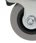 Close-up of non-marking rubber wheel, part of 1.5 Inch Round Non-Marking Rubber Slip-On Chair Leg Tips For Chairs, Stools, And Tables