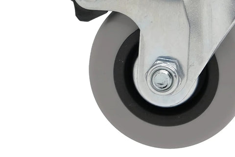 Close-up of non-marking rubber wheel, part of 1.5 Inch Round Non-Marking Rubber Slip-On Chair Leg Tips For Chairs, Stools, And Tables