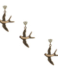 Swallow Shaped Brass Hinge Head Decorative Toppers For Door Hinge Pins With Magnetic Design shown in flying pose