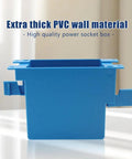Old Work Electrical Box For Switches, 1-Gang Deep PVC Outlet Box, 14 Cubic Inches, blue box with fixing ears and buckle