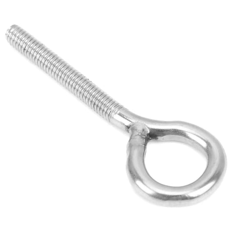 Garage Ready Stainless Steel Eye Nut And Bolt Kit For DIY Projects M4 Size 20 Pieces Eye Nuts And Bolts For Fastening And Suspension Handy Hardware Set For Home Workshop And Industrial Use, single stainless steel eye bolt