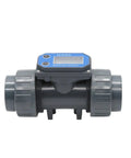 1 Inch LCD Display Flow Meter For PVC Pipe Water NPN Sensor Digital Readout, Plug And Play Lightweight, Easy Install