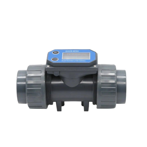 1 Inch LCD Display Flow Meter For PVC Pipe Water NPN Sensor Digital Readout, Plug And Play Lightweight, Easy Install
