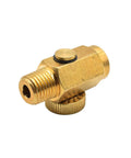 Inline Bleed Valve 1/4 Inch MPT to 1/4 Inch FPT All Brass Construction Adjustable Knurled Handle for Quick Easy Air Bleed Pneumatic Line Valve for Air Tools