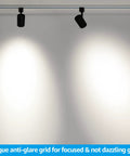 Anti Glare Dimmable LED Track Lighting Heads Set 8.5W H Type Integrated Track Heads With CRI90 ETL Listed 4000K Cool White
