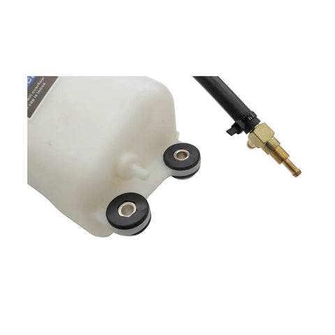 Detail view of Oil Reservoir Tank Assembly For Mercury Outboard DFI 3.0L And 3.2L Engine, showing heavy duty polyethylene material