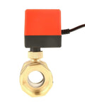 Heavy Duty Forged Brass Motorized Ball Valve G1 One Half Inch DN40 with low noise actuator for plumbing and HVAC jobs.