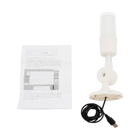 Plug And Play USB 3 Color Stack Signal Tower Light With Buzzer For Industrial Control And Remote Status Alerts, 5V USB Powered, PC Compatible Indicator For Machinery, Automation, And Factory Monitoring, with USB cable and manual