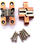 Heavy Duty Hidden Hinges For Heavy Doors And Folding Doors 180 Degree Flat Cross Hinges 1 Pair With Screws shown