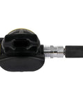 Front view of Ultra Compact Pro Octopus For Scuba Diving With Pneumatically Balanced Breathing Venturi Switch and yellow hose
