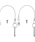 Two Pack Quick Release Pins Quarter Inch Diameter Fifty Millimeter Long With Lanyard and Screws For Marine Shipbuilding Boat Trailer