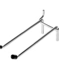 Badass Double Pegboard Hooks 15 Piece Set Crafted From Hella Tough Steel With Cushioned Rubber Tips, 4 inch twin hooks.