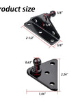 10Mm Ball Stud Mounting Bracket Kit 4 Flat Type Mounts With 16 Screws Beefy Iron Construction Auto Accessory dimensions shown
