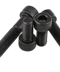 Beefy Hex Socket Cap Screws Set 20 Pieces M6 And M7 Black 12.9 High Tensile Grade Fully Threaded Allen Bolts in a pile