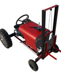 Heavy Duty Forklift Attachment Plans Build A Badass Yard Lift For Your Garden Tractor No Sweat Diy Setup showing a red tractor attachment for material handling.