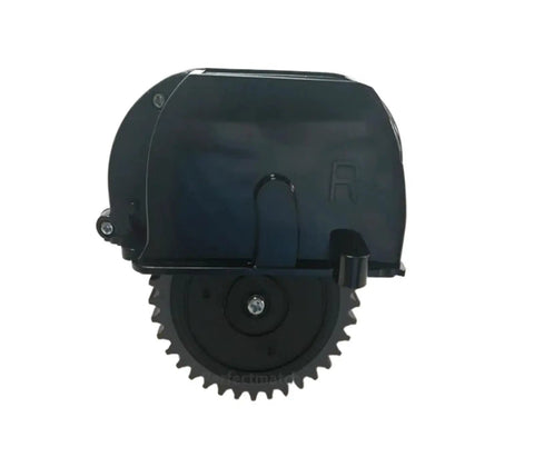 Right Wheel Motor Replacement For iLife V50 V55 Robot Vacuum showing anti tangling design and silent TPE edge in black