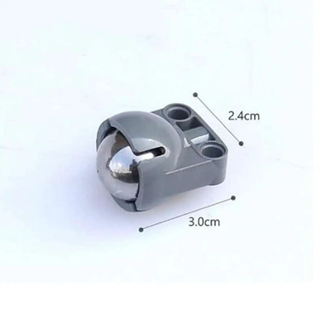 Top Shelf 10 Pack Stainless Steel Ball Caster Wheels With Heavy Duty Plastic Holders Gonna Roll Smooth As Butter Omnidirectional Swivel Casters, gray plastic holder with stainless steel ball, 3.0cm x 2.4cm.