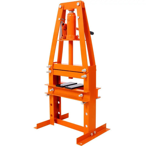 Built Like A Tank 6 Ton Hydraulic Shop Press Heavy Duty Benchtop A Frame Stand With Adjustable Height And Safety Valve Badass Garage Workhorse For Fast Auto Repair And Metal Fabrication Coated In Bright Orange