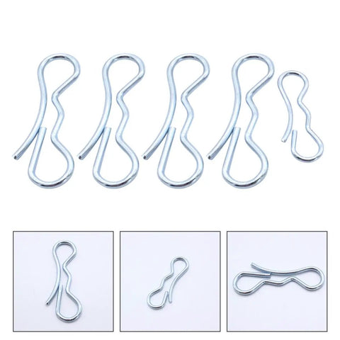 Durable Alloy Steel Cotter Pins Locking Split Fasteners For Heavy Duty Industrial And Mechanical Use With Tight Grip Sturdy silver metal clips.