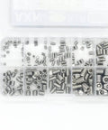 Grub Screw Set M3 To M8 Hex Socket Head Cap Screws Kit Alloy Steel Or Stainless Steel 200 Pieces 10 Sizes in storage box