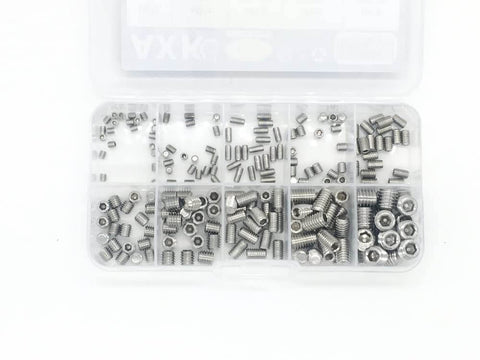 Grub Screw Set M3 To M8 Hex Socket Head Cap Screws Kit Alloy Steel Or Stainless Steel 200 Pieces 10 Sizes in storage box