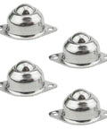 Pack of four Flange Mounted Five Eighth Inch Ball Transfer Unit CY 15A With 304 Stainless Steel Ball Bearing Roller