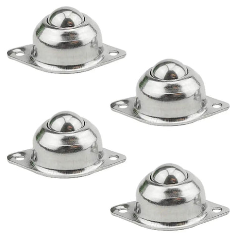 Pack of four Flange Mounted Five Eighth Inch Ball Transfer Unit CY 15A With 304 Stainless Steel Ball Bearing Roller