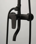 Close-up of Shower System With Round Head Rainfall Wall Mounted Handheld Sprayer Durable Brass And ABS Materials Tub Spout Faucet Three Modes Easy Install