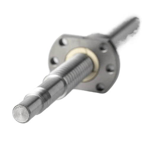 Super Cool SFU1204 C5 Ball Screw With Flange Single Nut For CNC 3d Printer Projects Custom Length Up To 400mm, close-up view.