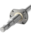 Premium SFU1204 C5 Ball Screw With 1204 Flange And Single Nut, Machined Ends For CNC Machines And 3D Printers, close-up view.