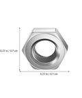 Top Shelf 50 Pack Stainless Steel Hex Nuts With Coarse Thread Built Tough Hardware Fasteners precision nut with coarse threading, 0.27 in size.
