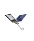 JUDYSSY Outdoor Solar Powered Street Flood Lights-400W Dusk to N Solar Security Led Lamp with Remote Control, featuring solar panel and LED.