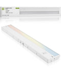 24 Inch LED Under Cabinet Lighting Kit With Plug In Or Hardwired Install, Dimmable Under Cabinet Lights, boxed and lighting strip