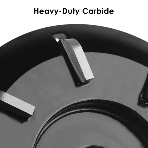 Close-up of Turbo Wood Carving Disc Curve 8 Teeth showing heavy-duty carbide teeth for smooth fast milling.