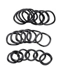 Elastic Wave Spring Washer Set For Hardware And Automotive Projects, Three Wave Peak Seal Form, Durable Metal Gasket, Internal Size Range 3mm To 25mm, Lock Washer Kit With Black Finish And Easy Fit, black metal washers