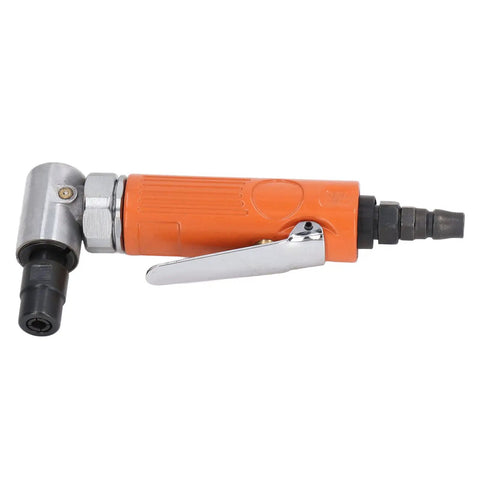 Pro Grade Air Die Grinder With Hella Comfy Ergonomic Handle And Precision Ball Bearing Design For Silky Smooth Grinding Tasks Featuring Lightweight Aluminum Body and angled ergonomic handle.